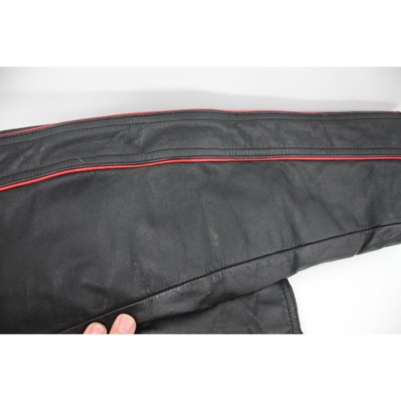 Vintage wilsons Mens 42 distressed leather jacket biker cafe racer asymmetrical - Picture 6 of 16